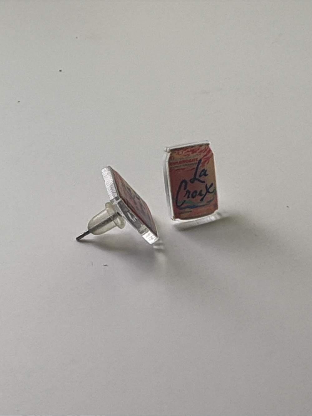 LaCroix Can Stud Earrings - Orange Design